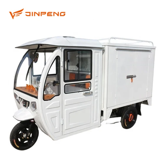 Triciclo Jinpeng a tre ruote con motore da 1000 W con pacchetto Express e caricatore elettrico con cabina